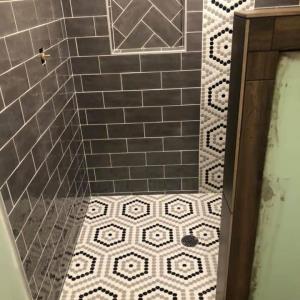 Subway Tiles Meet Hexagonal Ones In This Gorgeous Design by Eagle Eye Stone & Tile