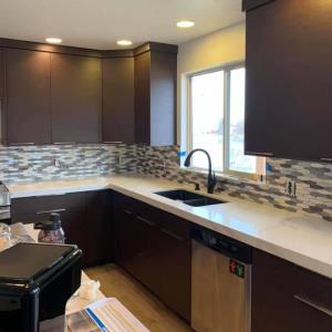 Gorgeous Hexagonal Kitchen Backsplash Installed By Our Tile Experts